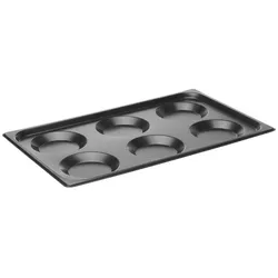 Hendi Tablett mit 6 Formen, Convectomat Pancake,, GN 1/1, 530x325x(H)29mm, Backform