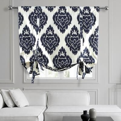 Exclusive Fabrics Ikat Printed Cotton Tie-Up Window Shade - 46 X 63