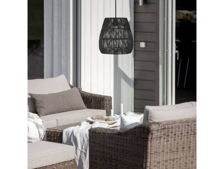 PR Home Saigon Außenhängelampe schwarz Ø38cm Kabel 2,5m Saigon, dimmbar, schwarz, Kunststoff