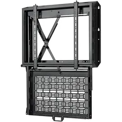 b-tech Flat Screen Wall Mount With Pull-down AV Storage Tray (VESA 600 x 400), Digital Signage Zubehör, Schwarz