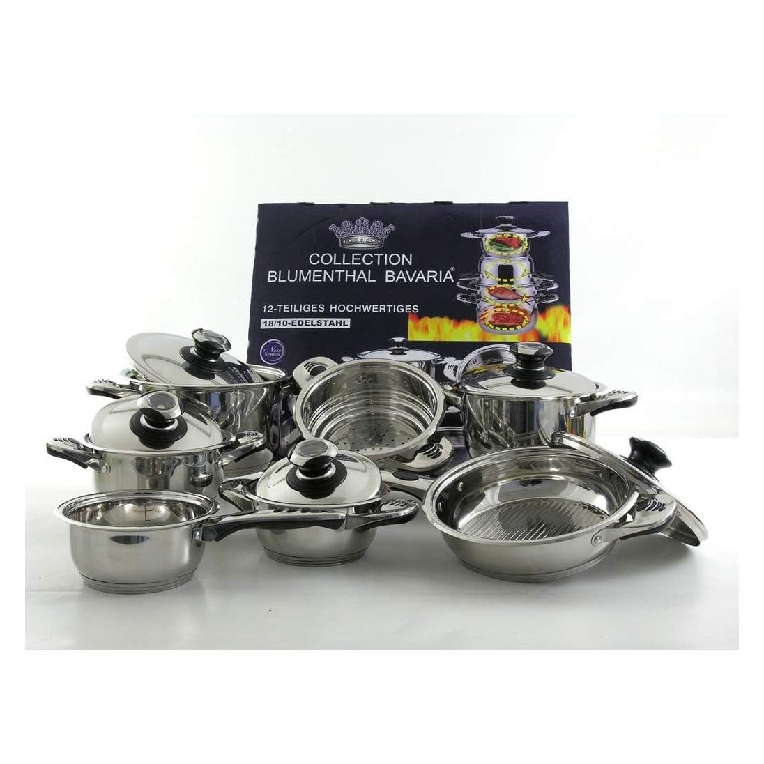 Casa Blumenthal Stahl Kochgeschirr Set 12 (86053)