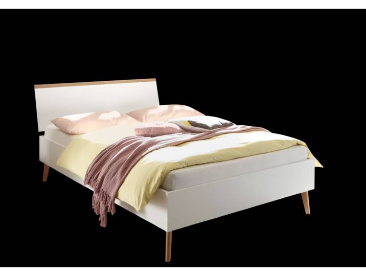 Bett LENA weiß/ braun