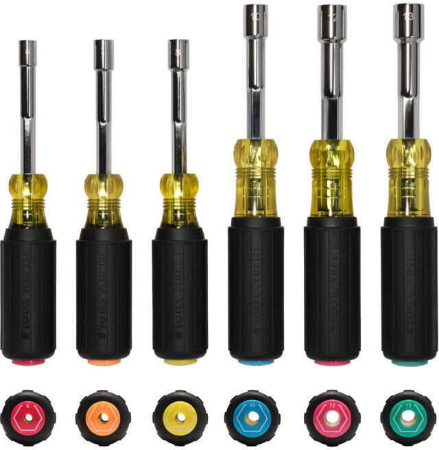 Klein Tools Set de tournevis à douille 6 pièces métrique magnétique (65456MAGM)