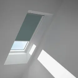 VELUX Verdunkelungsrollo Blaugrau 4581, M06, Aluminiumschiene,GGU,Manuell,VELUX