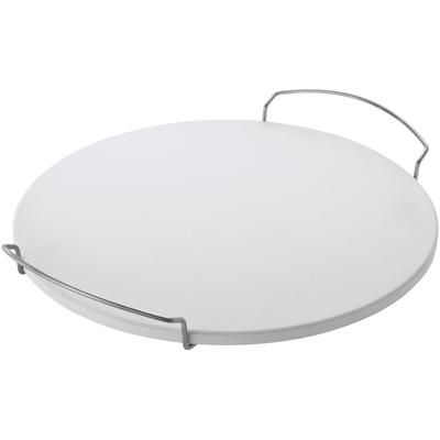 Pizzastein RÖSLE "BBQ", grau (naturstein (schamott)), B:41cm H:6,5cm, Cordierit, Backbleche, Ø 42 cm