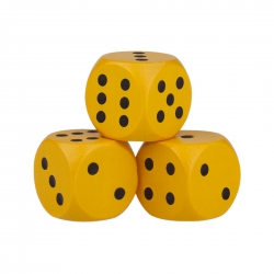 Halmakegel.com Augenwürfel - 30mm - Holz - gelb 257429