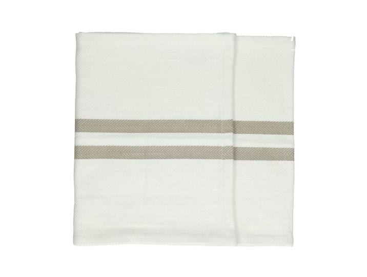 Chemins de table en coton beige, lot de 2, tissage chevron, espri