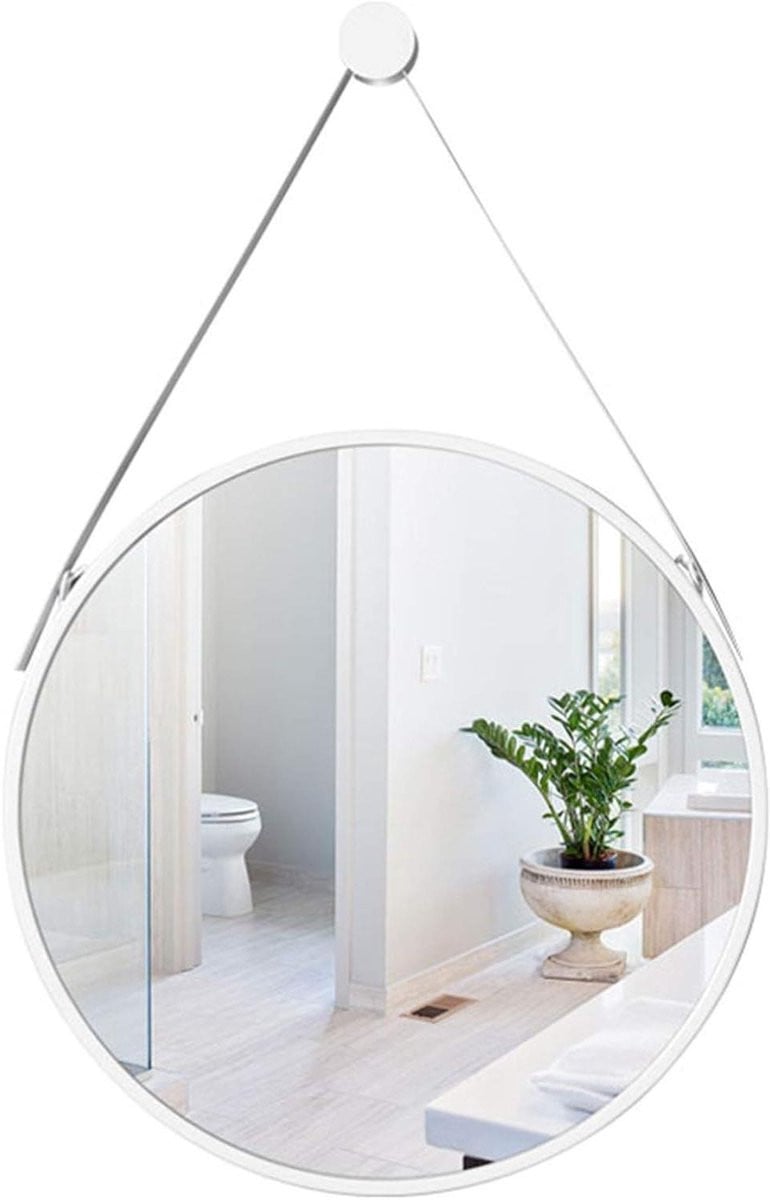 Ronde Wandspiegel Zwart met Explosieveilige Glaslens voor Badkamer Decoratie - Diameter: 40 cm tot 70 cm