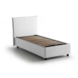 Ajan - Einzelbett, Weiß, Abziehbar, Made in Italy