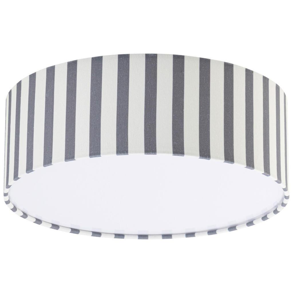 Novel Deckenleuchte, Grau, Natur, Metall, Kunststoff, Textil, 13 cm, Lampen & Leuchten, Innenbeleuchtung, Deckenleuchten