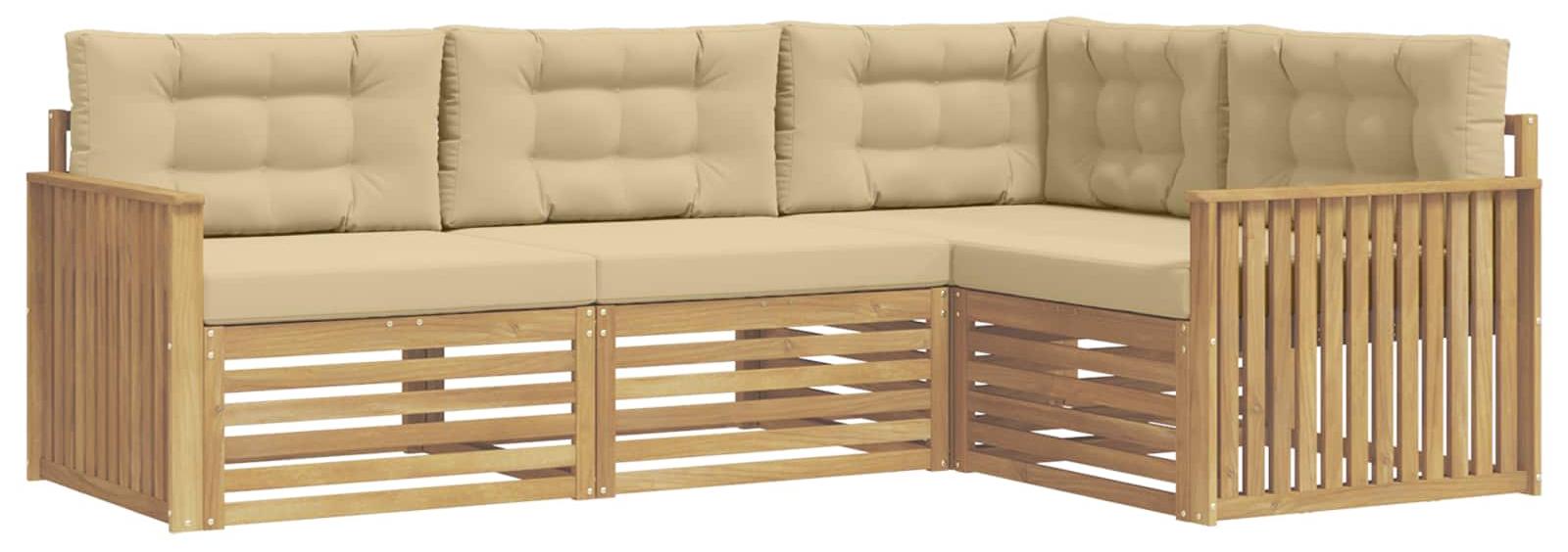 Garnitur aus vier Outdoor-Sofas, Farbe Beige