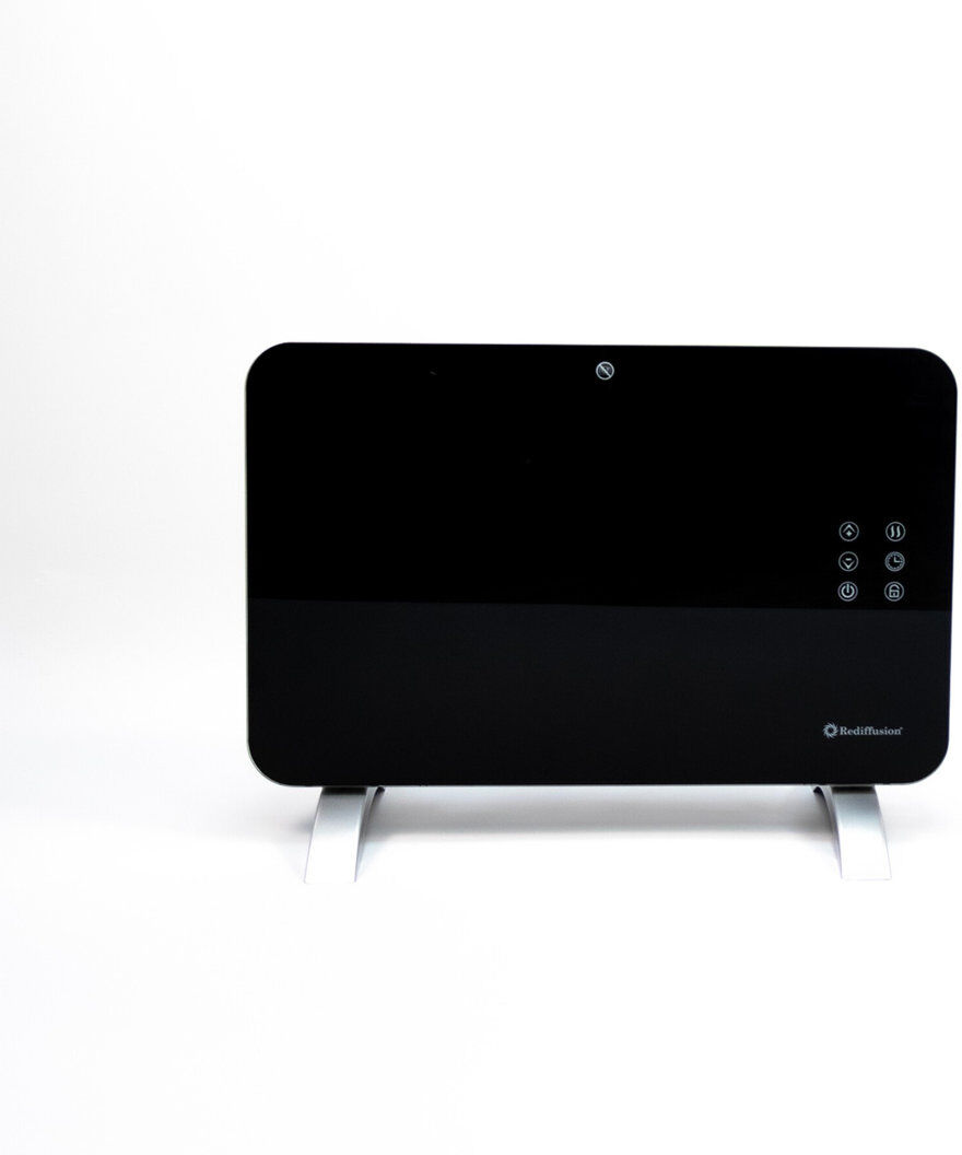 Rediffusion Smart Glass Panel Heater 2000w 60cm H x 24cm W x 16.90cm D