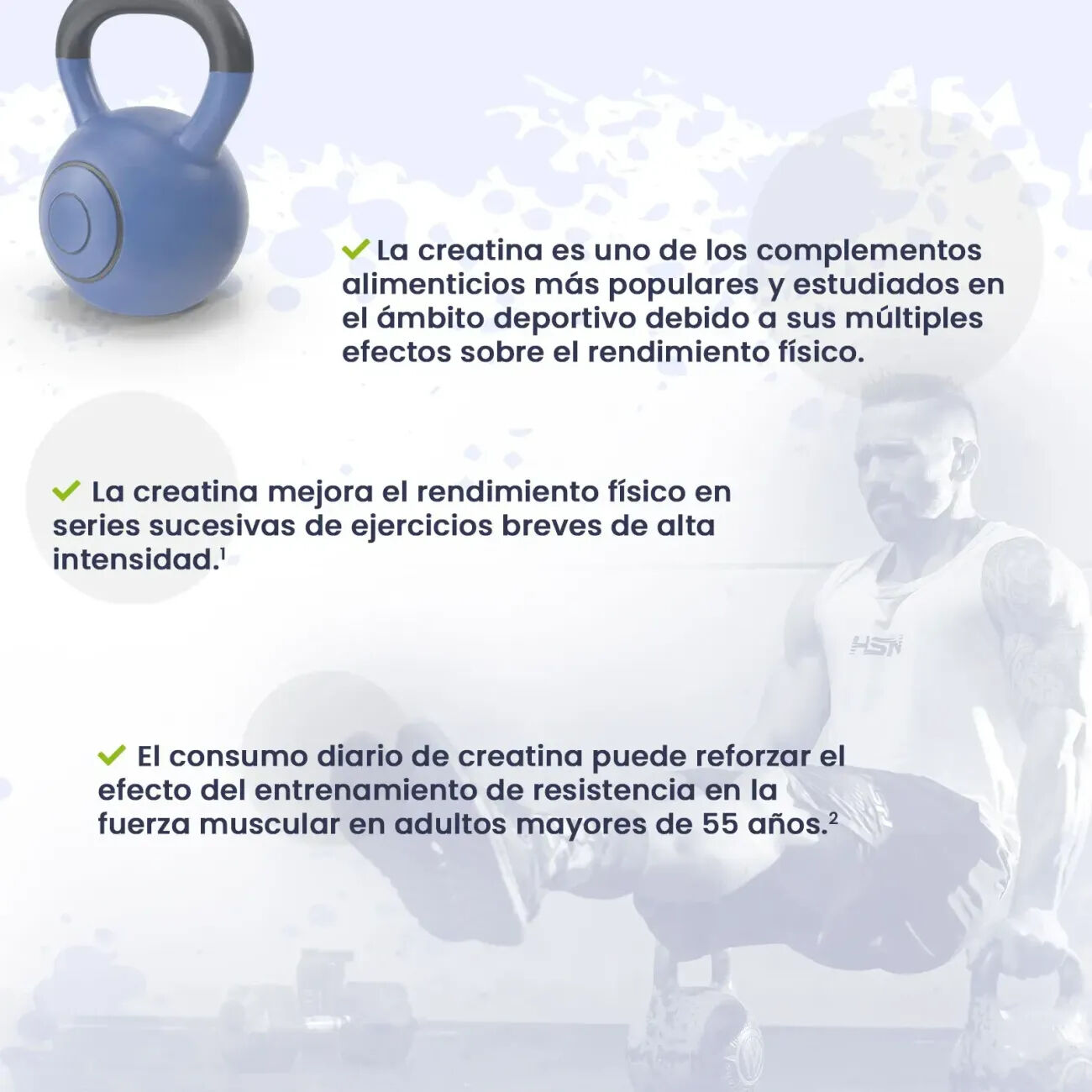 HSN Creatina Excell 1000mg (100% Creapure®) - 120 veg caps - Creatina - Cápsulas Vegetales - 120  Servicios