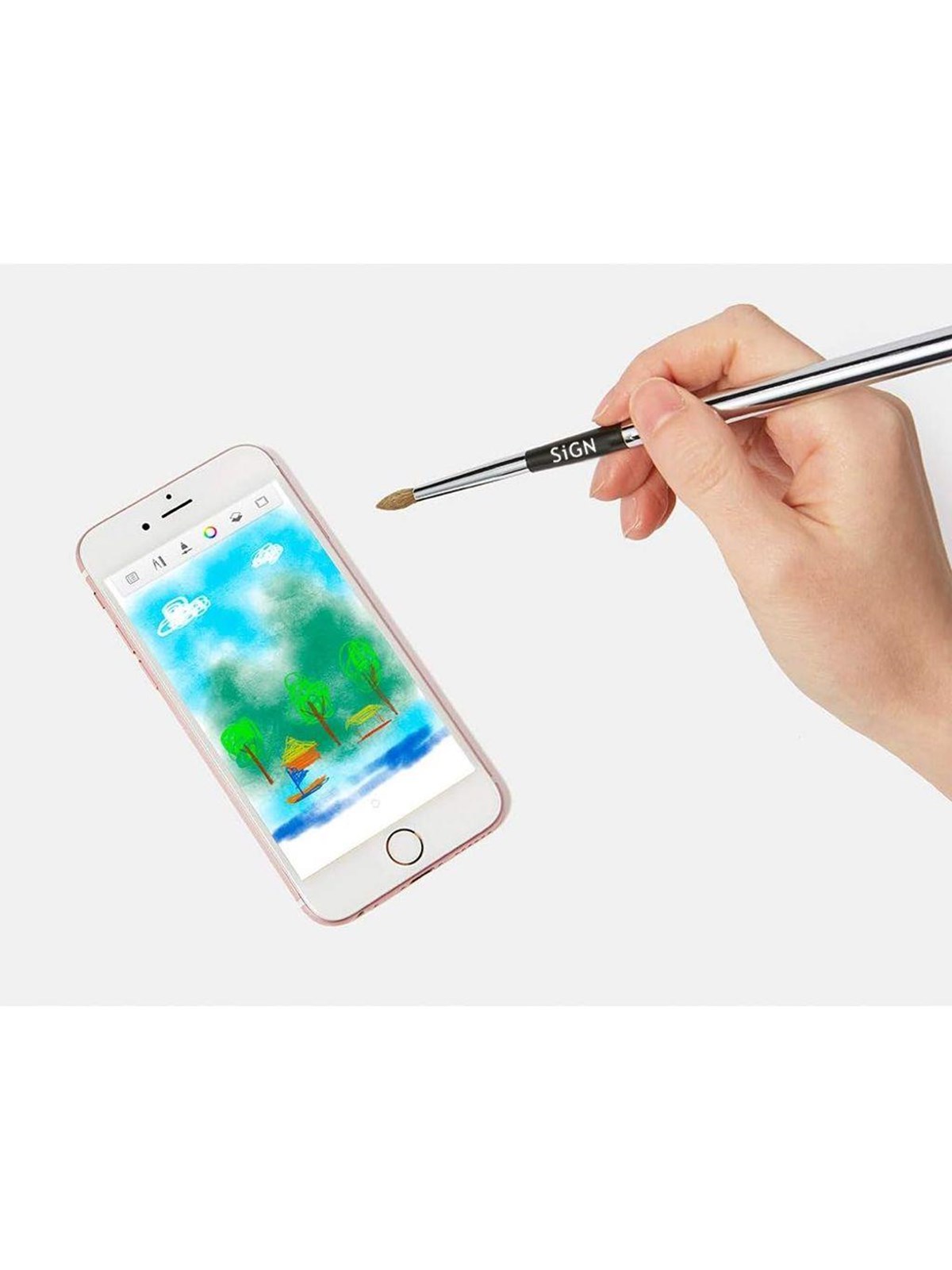 SiGN Stylus Pen for Touch Screens with Dual Tips - Black