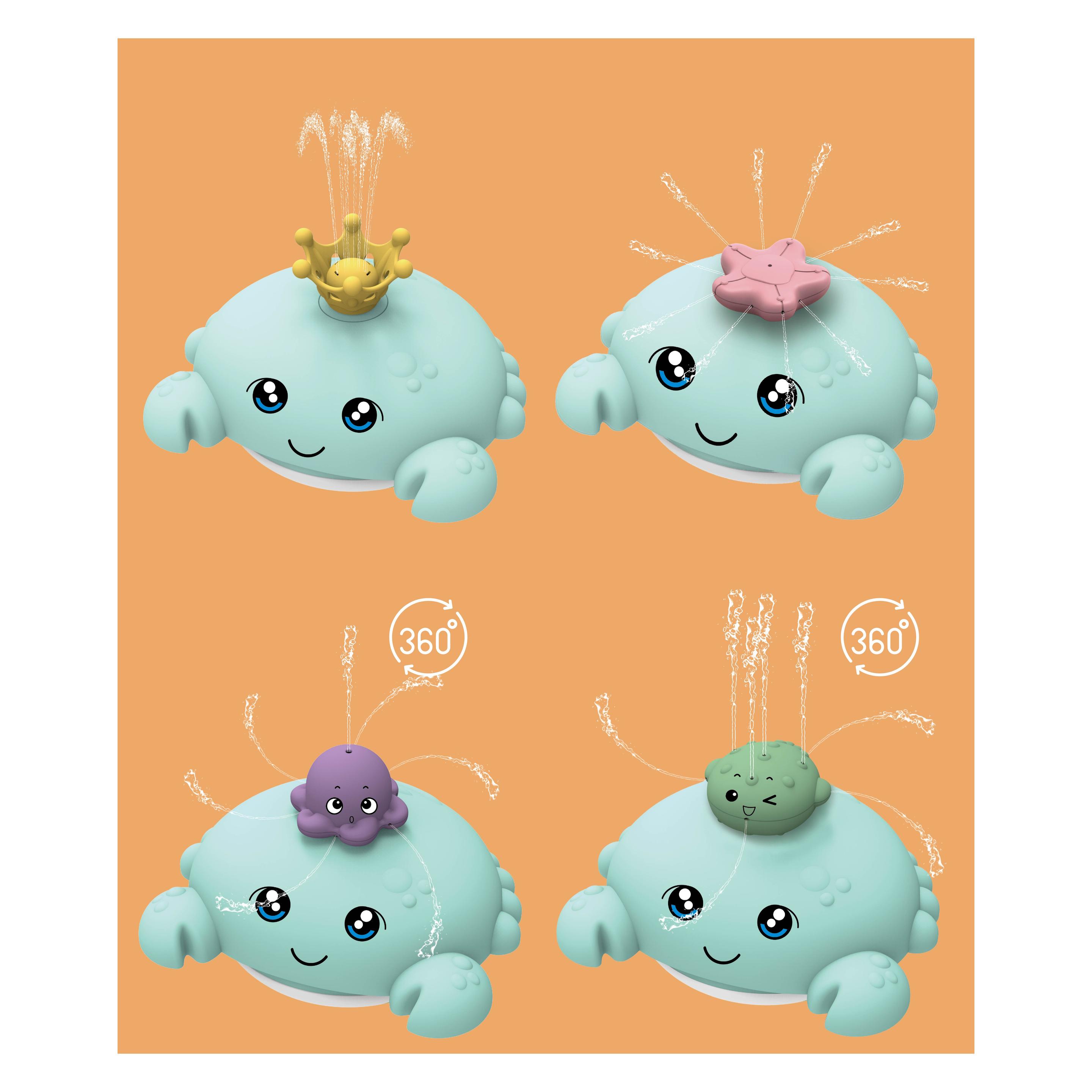 Carlo Baby - Crab with water-spraying accessories and lights +18m Blue (667704) (667704)