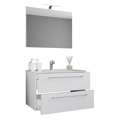 Waschtisch VCM "3-tlg. Waschplatz Waschtisch Badinos Schublade SP", weiß, B:60cm T:46cm, Waschtische, Waschtisch