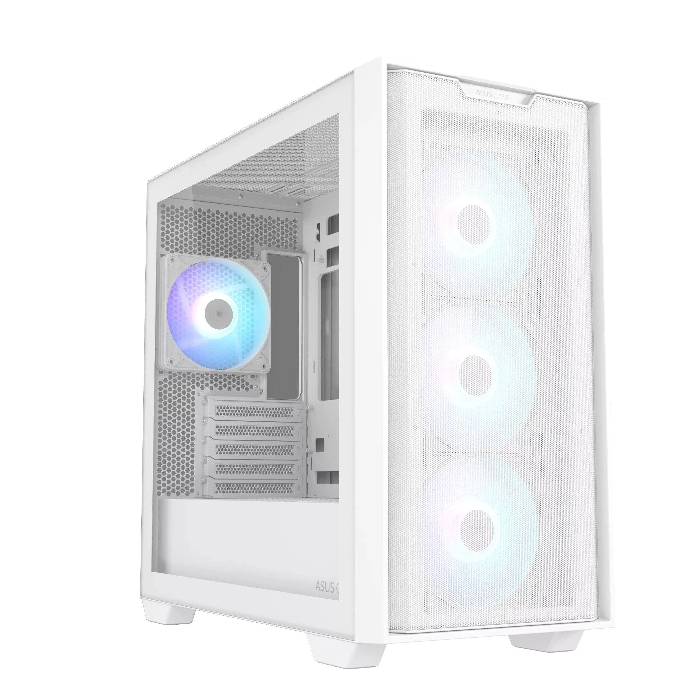 ASUS A21 PLUS Gaming PC Gehäuse Midi-Tower Weiß Seitenfenster
