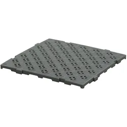 Kunststoff Bodenrost Bodenplatte für Sauna/Garten/Poolbereich 500 x 500 x 25 mm Grau