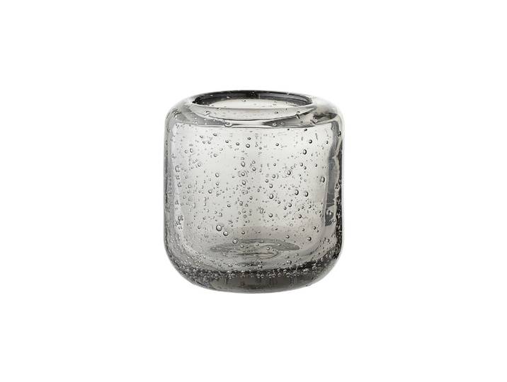 Photophore en verre transparent, effet bulles, lanterne d'intérie