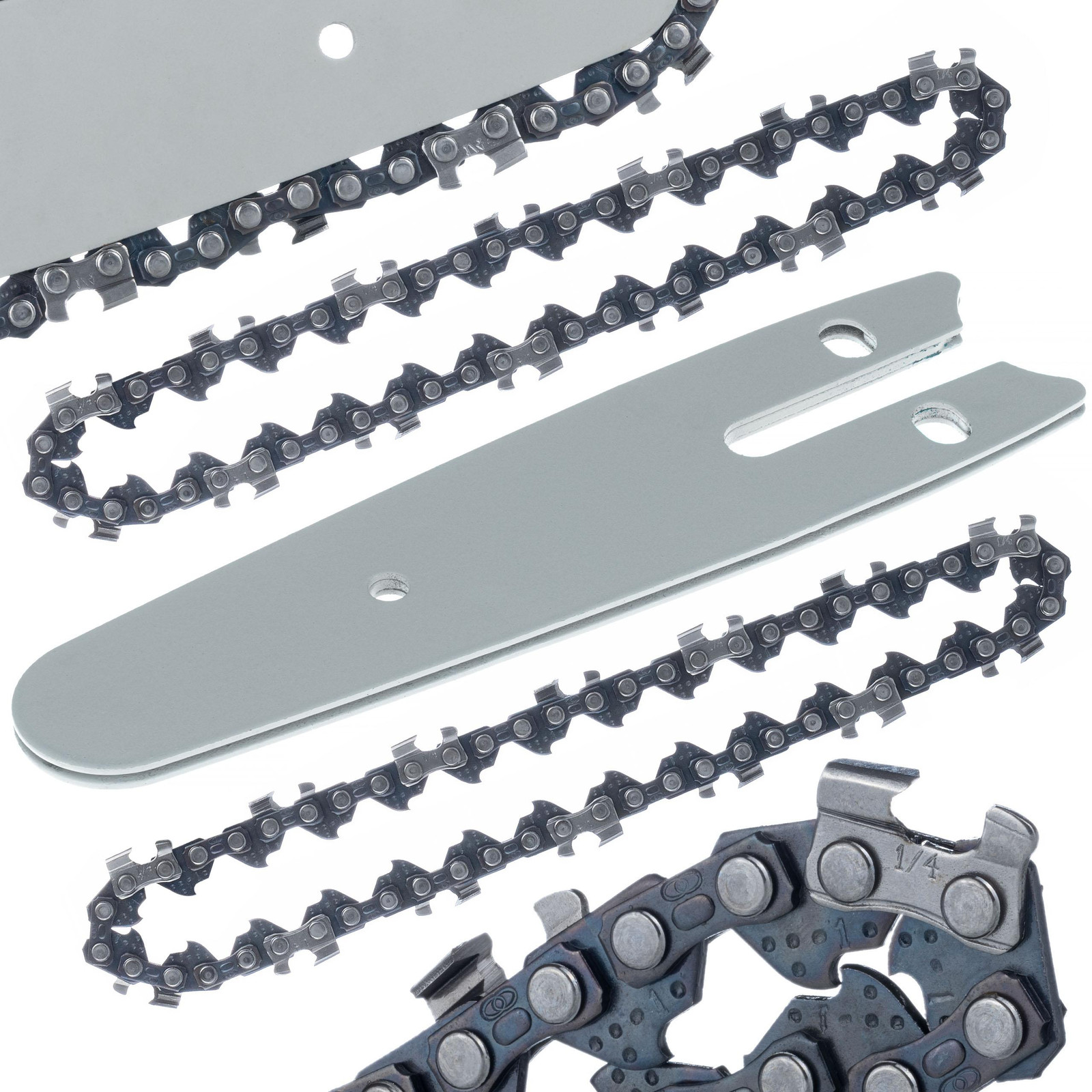 Rosfix 4 inch geleiderail en 2x 4 inch ketting voor elektrische zaag