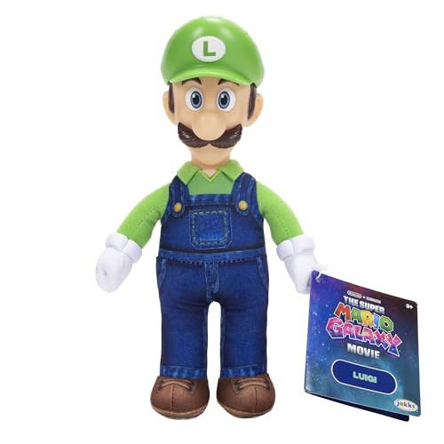 Jakks Pacific Luigi Knuffel uit The Super Mario Movie, 23 cm