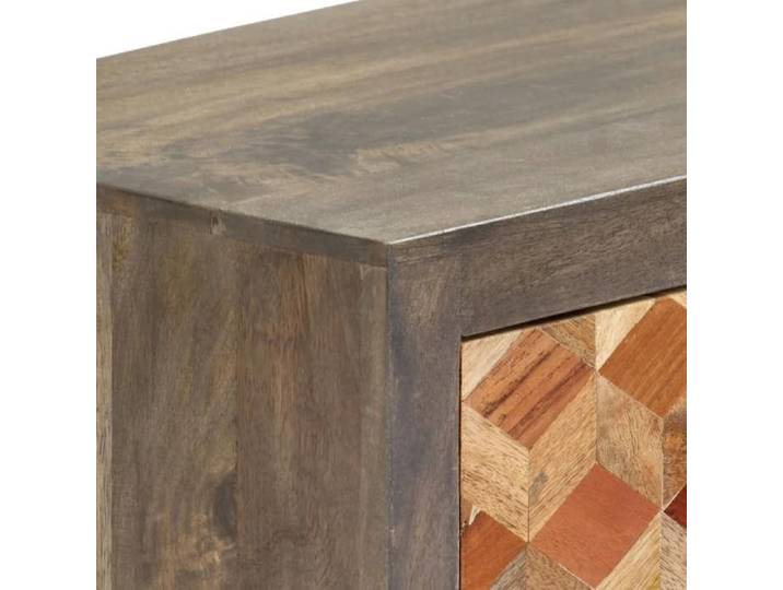 NEUF Armoire TV - Gris - Meuble TV - TABLE TV - Gris 120x30x40 cm - Bois massif de manguier TT2839