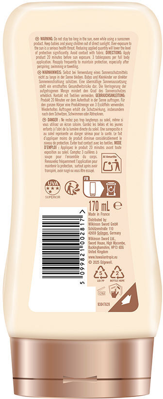 Hawaiian Tropic Lotion solaire ultra éclat Glowing Protection SPF50+ 170 ml