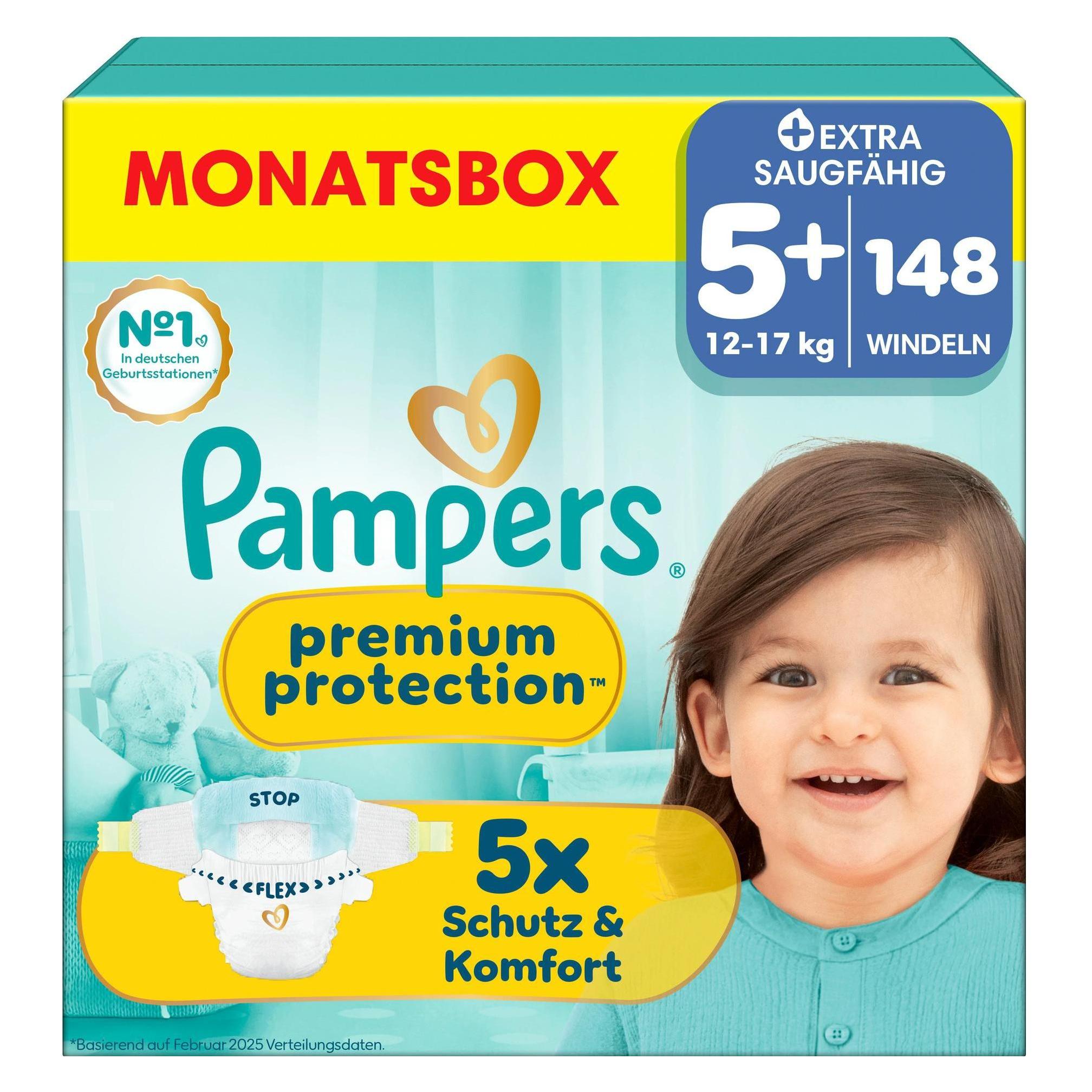 Pampers Premium Protection (Gr. 5+, Monatsbox, 148 Stk.) (8006530107105)