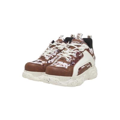 Sneaker BUFFALO "Buffalo CLD CHAI", Damen, Gr. 39, braun (braun, cream, rot animal), Polyurethan, Schuhe Sneaker