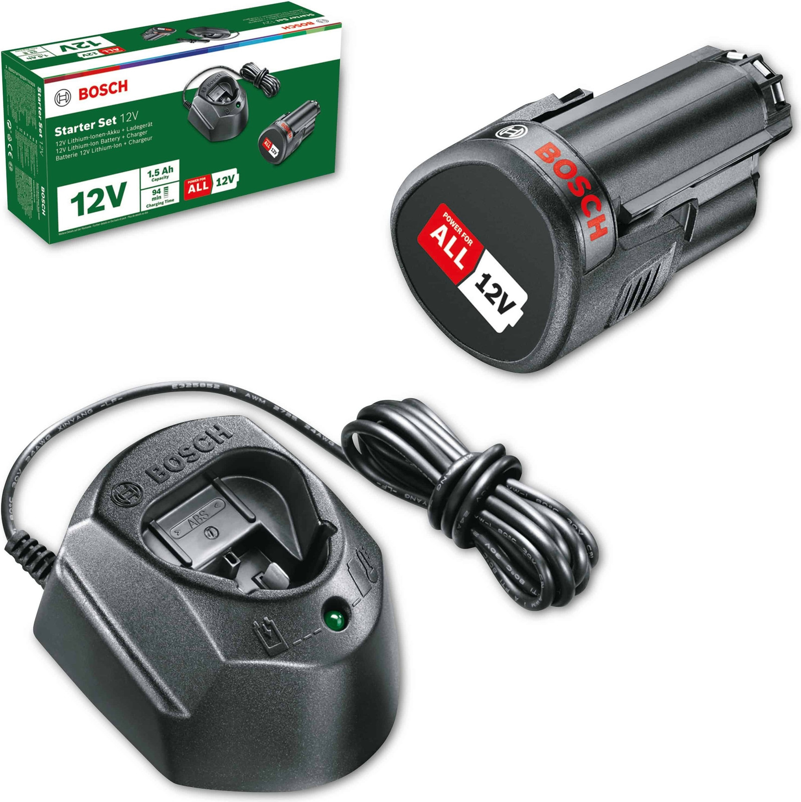 Bosch Home & Garden Accu voor gereedschap met oplader, 1,5 Ah + GAL 1210 CV, Li-Ion