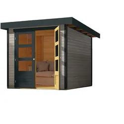 Karibu Gartenhaus Timmo (Askola) - 19 mm inkl. gratis Expressversand wassergrau 213 x 217 cm