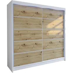 SCHWEBETÜRENSCHRANK Talin IV, mit RGB LED Beleuchtung