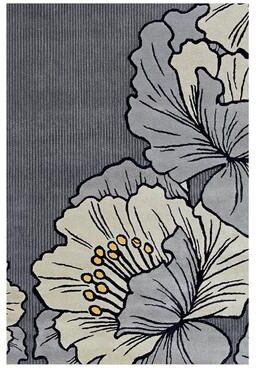 NICOLE MILLER NEW YORK Flora Grandeur Bloom Handcrafted Wool Area Rug