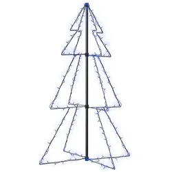 vidaXL Weihnachtsbaum in Kegelform 160 LEDs Indoor & Outdoor 78x120 cm