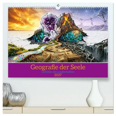 Geografie der Seele - Gefühle als Landschaften (hochwertiger Premium Wandkalender 2027 DIN A2 quer), Kunstdruck in Hochglanz