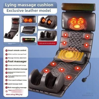 Uplifted Finds Full Body Wave Style Vibration Massage Mattress With Pressure Point Therapy 5 In 1 leather B