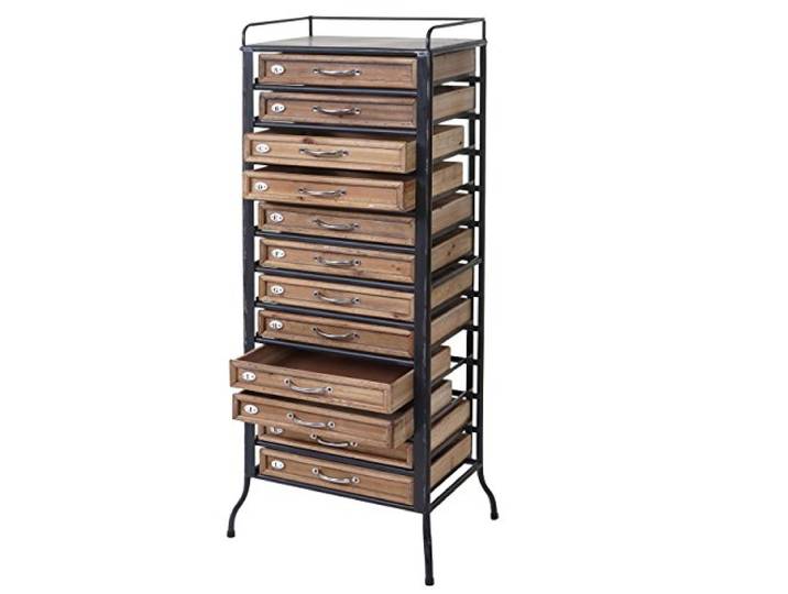 Mendler Apotheker-Schrank HWC-A43, Tanne Holz massiv Vintage,129x55x38cm Shabby-Look