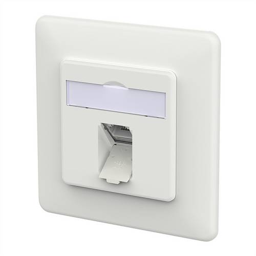 Metz Connect E-DAT C6A IDC Dose, 1 Port, UP, verkehrsweiß