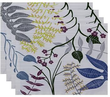 E by Design Botanical Floral Print Placemats