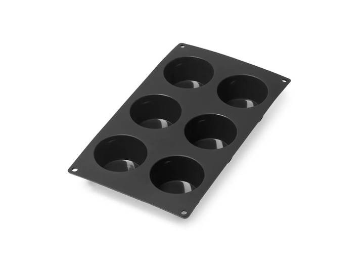 Lékué Moule à muffins en silicone Lékué lot de 6 Noir