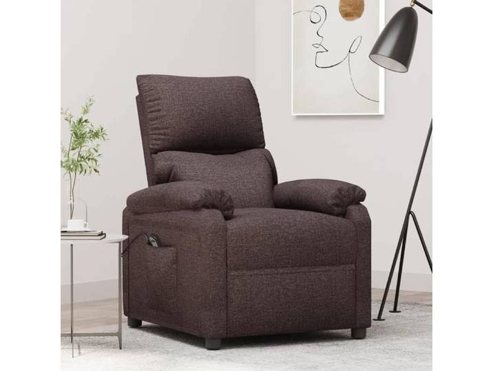 Fauteuil inclinable électrique - HTG - Fauteuil TV - pour salon - Marron foncé Tissu(1351)
