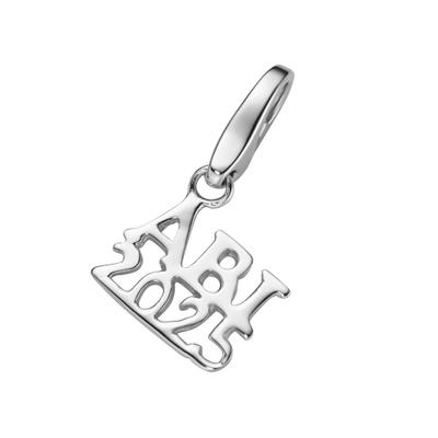 Charm-Einhänger "Schriftzug ABI 2025, Silber 925", silber, GIORGIO MARTELLO MILANO, Charms, Damen