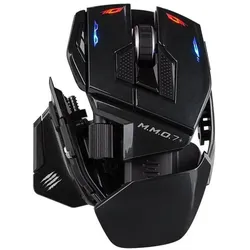 MadCatz M.M.O. 7+ (Kabelgebunden, Kabellos), Maus, Schwarz
