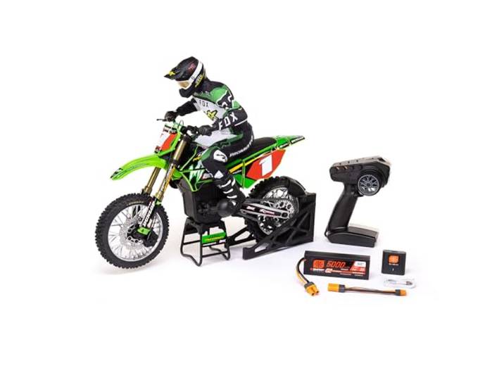 LOSI RC 1/4 Promoto-MX Motorcycle RTR with Battery and Charger, Pro Circuit, LOS06002, Green
