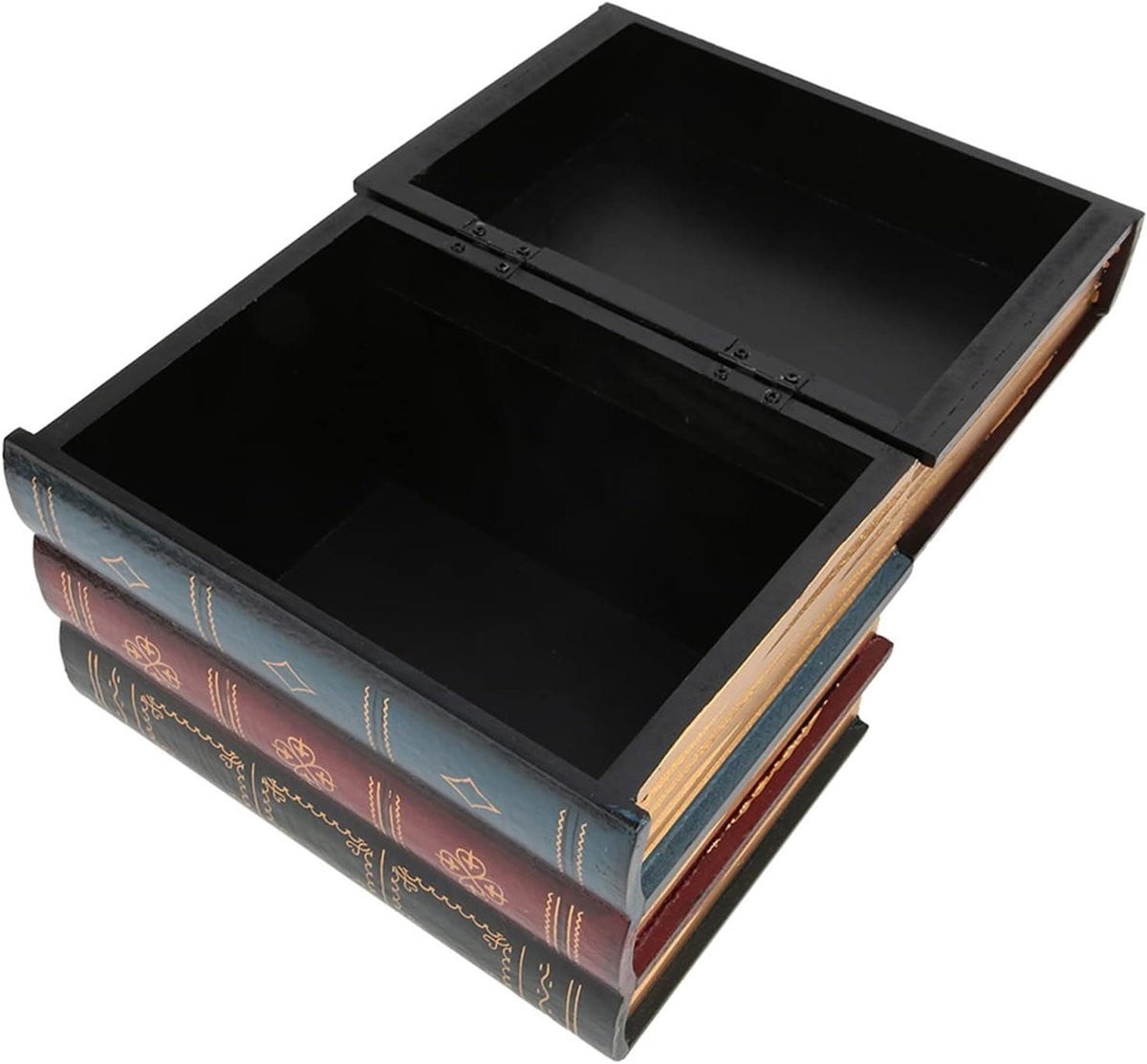 Decoratieve Opbergdoos in de vorm van een Nepboek met Antieke Look - Bruin - Groot Formaat