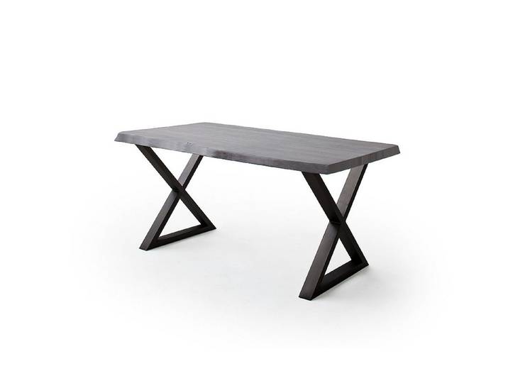 freiraum Baumkantentisch Calabria, in Akazie grau / anthrazit - 200x79,5x100 (BxHxT)
