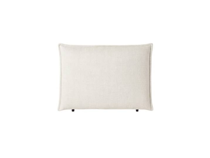 Tête de lit tapissée en tissus naturels blanche 195 cm