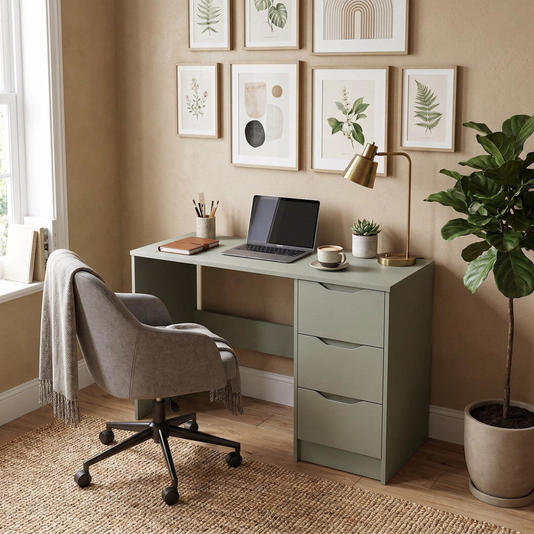 17 Stories Dressing Table Green 71.5cm H X 99cm W X 40cm D