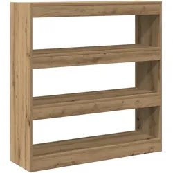 vidaXL Bücherregal/Raumteiler in handwerklicher Eiche - 100x30x103cm, aus Holzwerkstoff