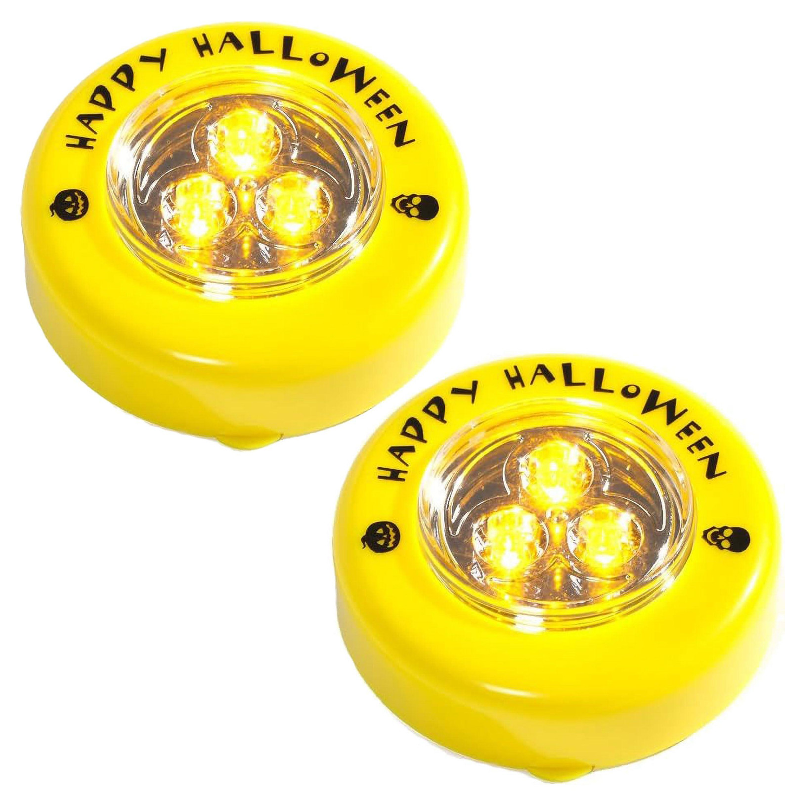 Dripio Set van 2 LED-kaarsen voor Halloween-decoratie, Geel, Hoogte: 7 cm